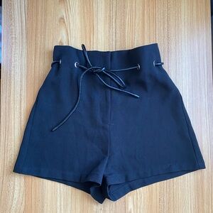 Charlotte Russe dressy shorts with belt tie. Color-Black. Size-Small C0003